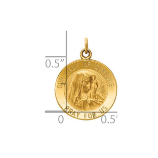 14K Yellow Gold Our Lady of Sorrows Medal Charm