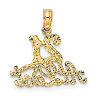 14k Yellow Gold 21 At Last Pendant