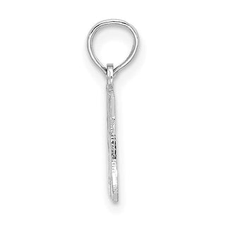 14K White Gold I Heart My Mom Pendant