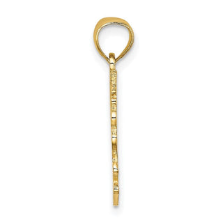 14k Yellow Gold Best Mom Pendant D3949