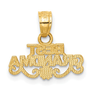 14k Yellow Gold Best Grandma Pendant D3957