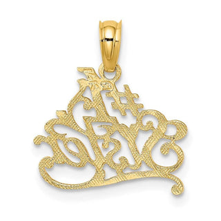 14k Yellow Gold #1 Sister Pendant D3972