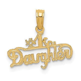 14k Yellow Gold #1 Daughter Pendant D3989