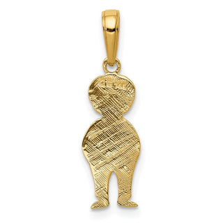 14k Yellow Gold Boy w/Hands In Pocket Pendant
