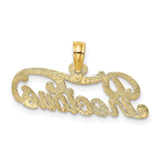 14k Yellow Gold Precious Pendant