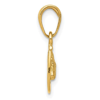 14k Yellow Gold Horseshoe w/Horse Head Pendant