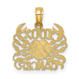 14k Yellow Gold 100% Cancer Pendant