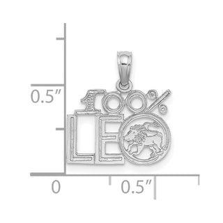 14k White Gold 100% LEO Pendant