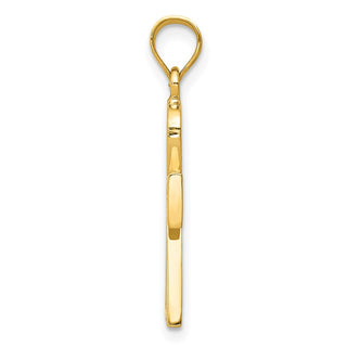 14k Yellow Gold Ankh Cross Pendant D42
