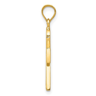 14k Yellow Gold Ankh Cross Pendant D42