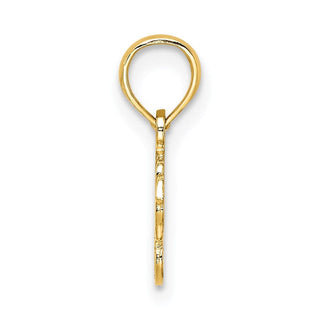 14k Yellow Gold I Heart Horses Pendant
