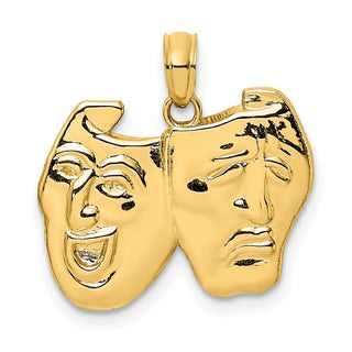 14k Yellow Gold Comedy/Tragedy Pendant