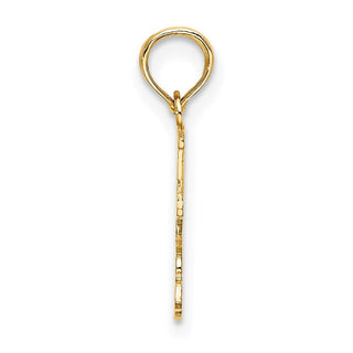14k Yellow Gold I HEART w/Roller Skate Pendant