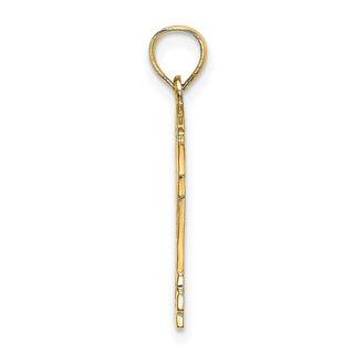 14k Yellow Gold Hockey Story Framed Pendant