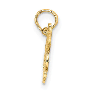 14k Yellow Gold Hockey Mom Pendant