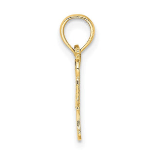 14k Yellow Gold Softball Mom With Bat And Ball Pendant