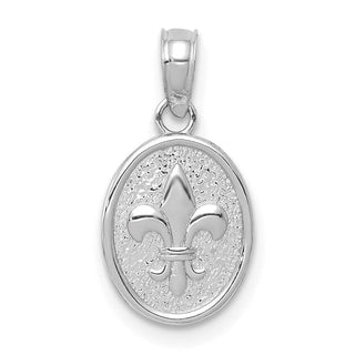14k White Gold Mini Fleur de Lis Pendant