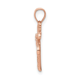 Mens 14k Rose Gold Polished Palm Tree Pendant