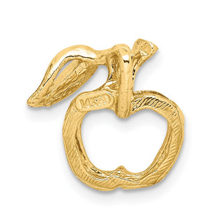 14k Yellow Gold Polished Cut-out Apple Slide
