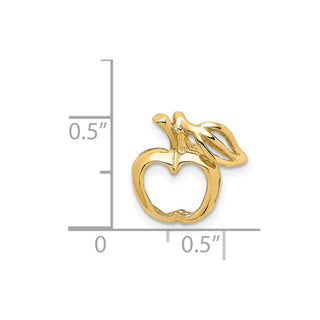 14k Yellow Gold Polished Cut-out Apple Slide