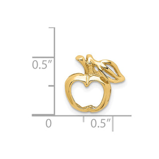 14k Yellow Gold Polished Cut-out Apple Slide