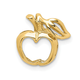 14k Yellow Gold Polished Cut-out Apple Slide
