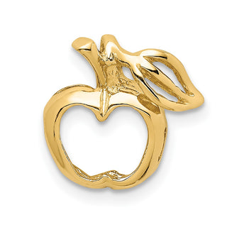 14k Yellow Gold Polished Cut-out Apple Slide