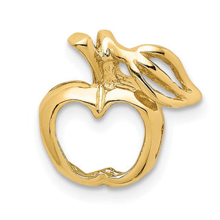 14k Yellow Gold Polished Cut-out Apple Slide