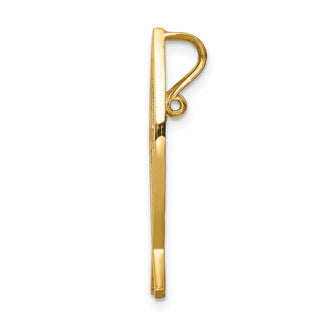 14k Yellow Gold Polished Ithacus Cross Fish Slide Pendant