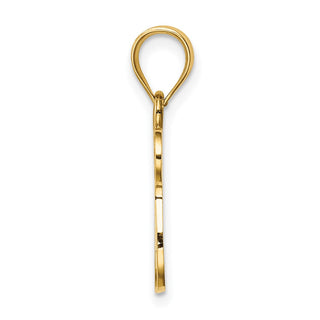 14k Yellow Gold Polished Chai Pendant D4552