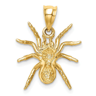 14k Yellow Gold Polished Spider Pendant