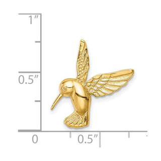14k Yellow Gold Polished Hummingbird Slide