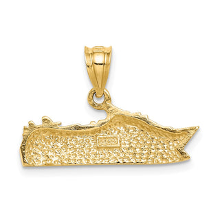 14k Yellow Gold Polished Cruse Ship Pendant