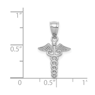 14k White Gold Polished Medical Symbol Pendant