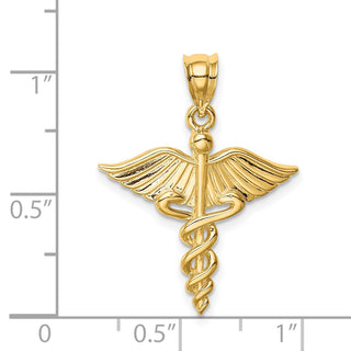 14k Yellow Gold Polished 3-D Medical Pendant