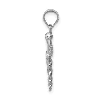 14k White Gold Polished 3-D Medical Pendant