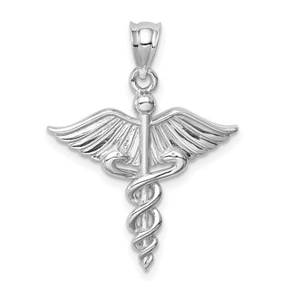14k White Gold Polished 3-D Medical Pendant
