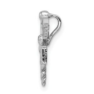 14k White Gold Polished RN Medical Slide