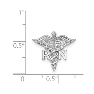 14k White Gold Polished RN Medical Slide
