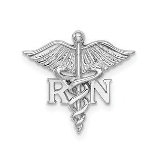14k White Gold Polished RN Medical Slide