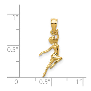 14k Yellow Gold Dancer Pendant