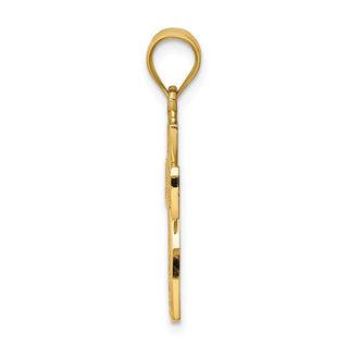 14k Yellow Gold Polished Cross Pendant D4644