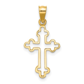 14k Yellow Gold Polished Cross Pendant D4652