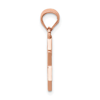 14k Rose Gold Polished Star Of David Pendant