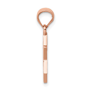 14k Rose Gold Polished Star Of David Pendant
