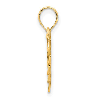 14k Yellow Gold Fancy Heart Pendant D5005