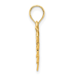 14k Yellow Gold Fancy Heart Pendant D5005