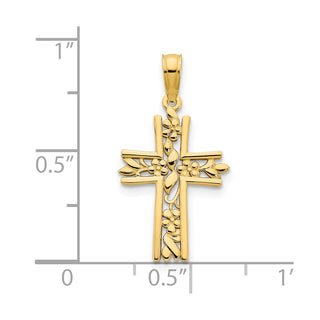 14k Yellow Gold Fancy Cross Pendant D5032