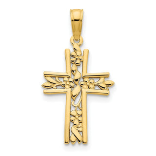 14k Yellow Gold Fancy Cross Pendant D5032