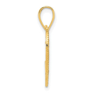 14k Yellow Gold Fancy Heart Pendant D5034